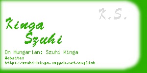 kinga szuhi business card